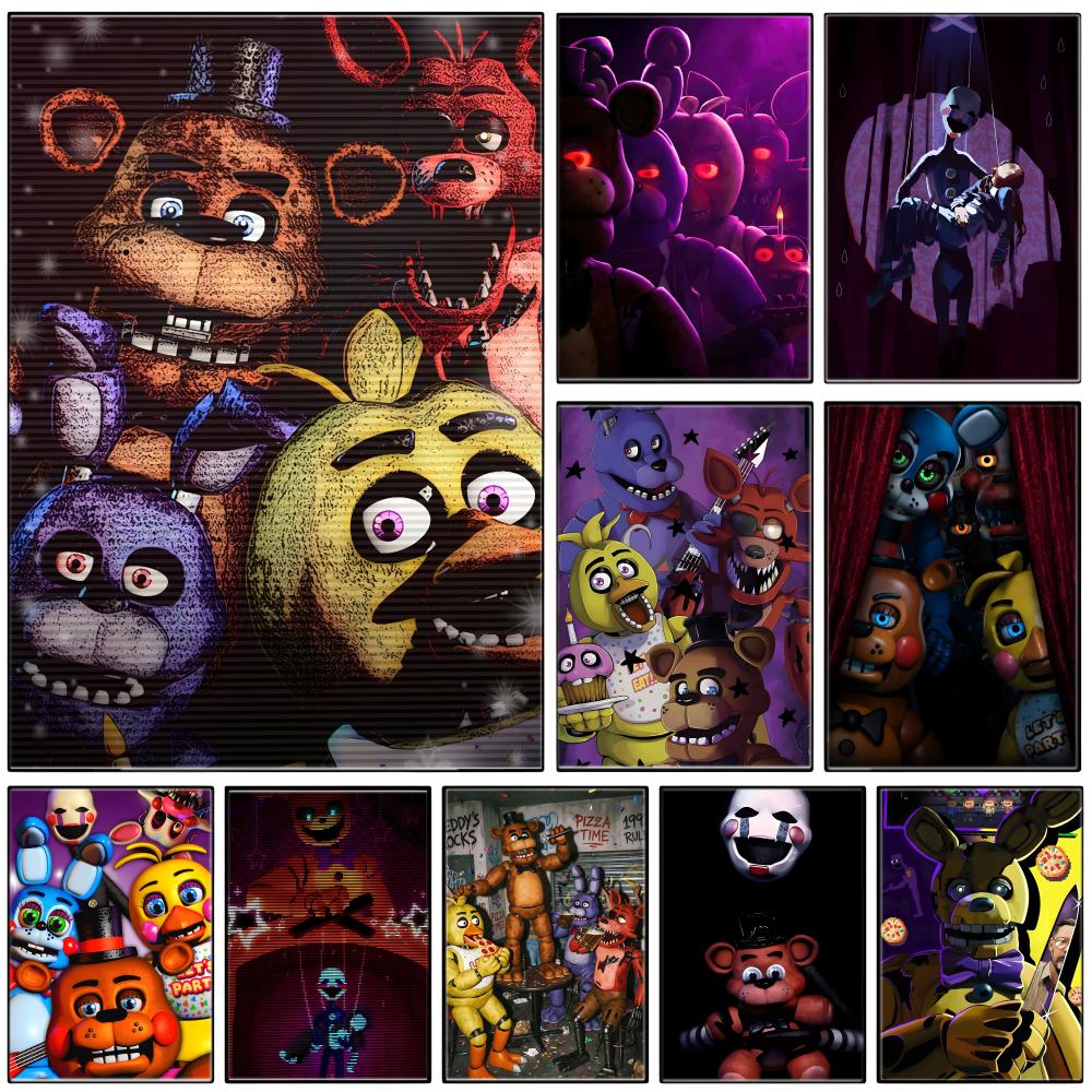 Gaming Accessories Wallpaper - Постер Dark Animatronic Horror Gaming F-FNAF,