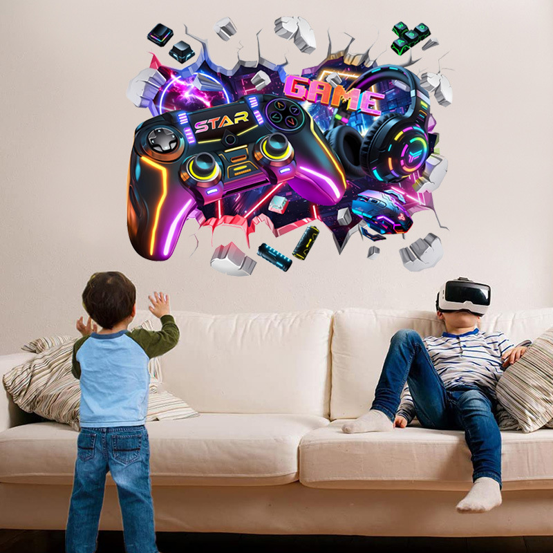 Gaming Accessories Wallpaper - Большие виниловые наклейки для стен с