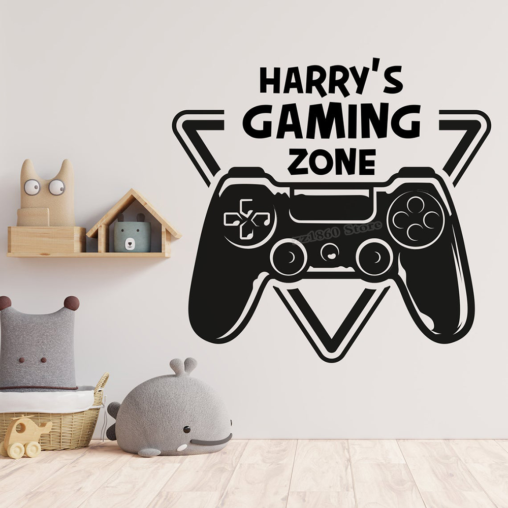 Gaming Accessories Wallpaper - Настенная Наклейка с названием игровой зоны