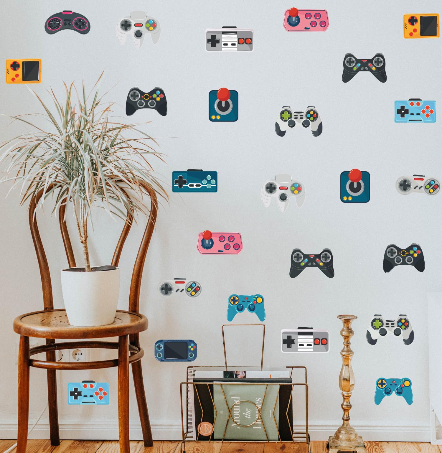 Gaming Accessories Wallpaper - Наклейка на стену «Контроллер для игр»