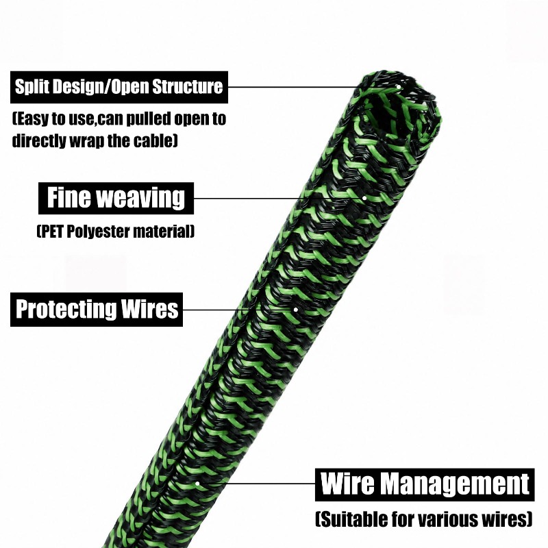 7 цветов, 3~32 мм, расширяемый – обзор и цена Cable Sleeve Braided