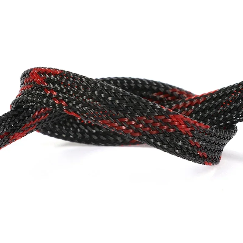 1 ~ 50 м черно-красные перекре – обзор и цена Cable Sleeve Braided