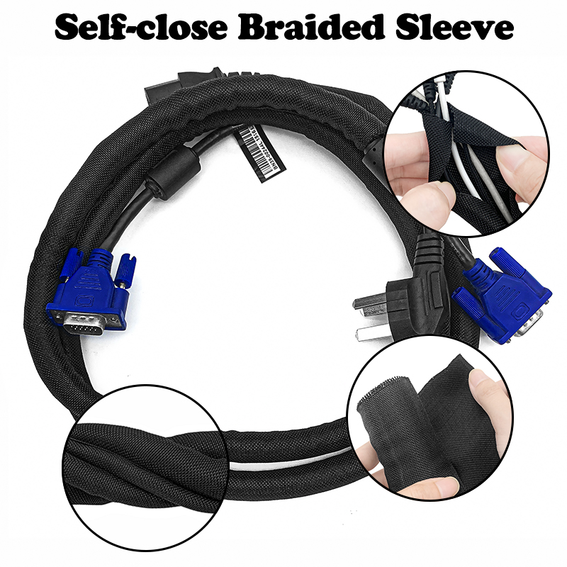 Самозакрывающийся ПЭТ-плетеный – обзор и цена Cable Sleeve Braided