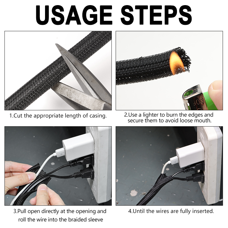 Новая самозакрывающаяся оплетк – обзор и цена Cable Sleeve Braided
